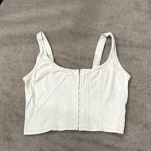 Women's Cream Sleeveless Top